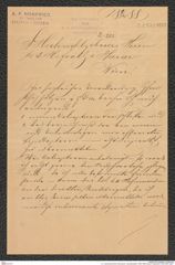 k.k. naturhistorisches Hofmuseum, Intendanzakten 1885-1896 (Hauer), Aktenzahl Z.252/1888, Seite 1